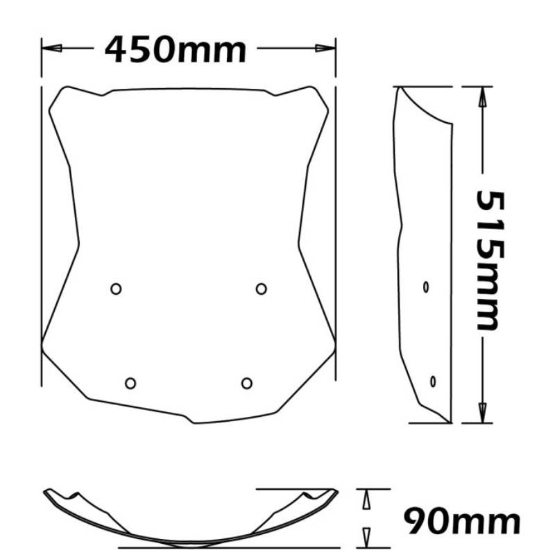 Parabrisas alto BMW r1200-1250 gs 51.5cm